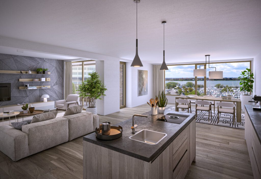 
 nieuwbouw almere duin porto luxe koopappartementen aan het almeerderstrand					